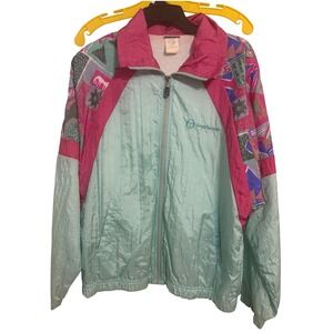 Sergio Tacchini Vintage 80s Italian Windbreaker Track‎ Jacket Size 12